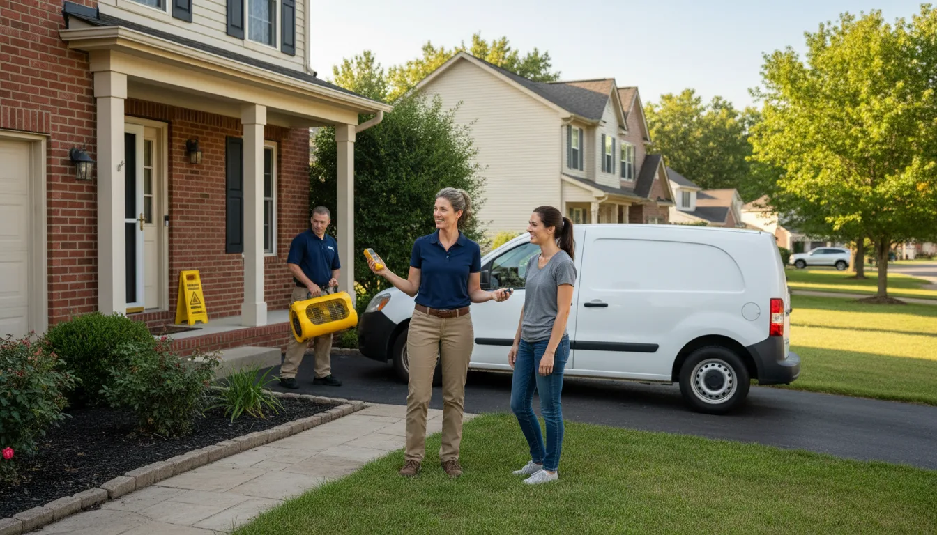 Residential water damage restoration in University Park, IL